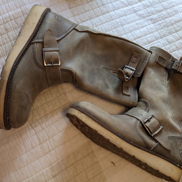 Bronx Leather Rustic Motorcycle Boots Size 38 or 7.5 - Picture 2 of 8